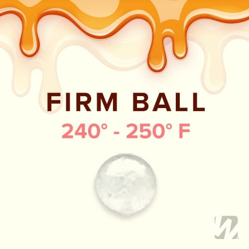 Hình ảnh minh họa giai đoạn firm ball trong làm kẹo
