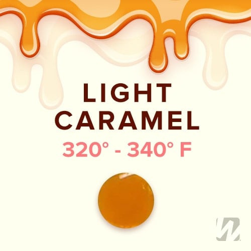 Hình ảnh minh họa giai đoạn light caramel trong làm kẹo