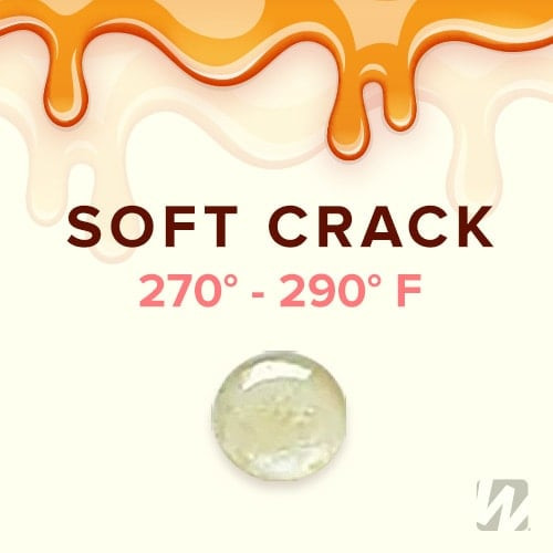 Hình ảnh minh họa giai đoạn soft crack trong làm kẹo