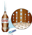 Chai Coke, Menthos và vòng tròn minh họa bong bóng.