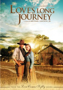 Áp phích phim Love's Long Journey, khắc họa hành trình của Missie Davis LaHaye và Willie LaHaye khi họ đi về phía tây trên một chiếc xe ngựa có mái che để xây dựng một trang trại mới, đối mặt với cả sự phấn khích của cuộc phiêu lưu và nỗi đau khi xa gia đình