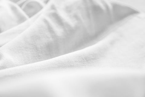 Cotton sheet displayed in all white