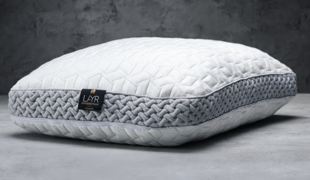 Gối Luxome LAYR, có thể tùy chỉnh với memory foam được chứng nhận CertiPUR-US và tre làm mát tự nhiên