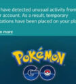 Hình ảnh thông báo soft ban trong Pokemon GO