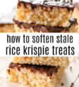 Một lát bánh mì có thể giúp làm mềm Rice Krispie Treats đã bị cứng! Mẹo làm Rice Krispie Treats mềm mại