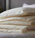 The percale sheets are smooth and crisp, with a tightly woven texture that feels cool and breathable to the touch